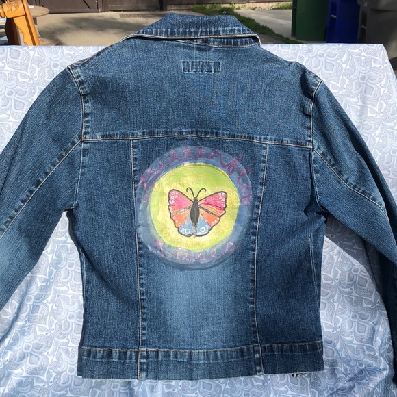 butterfly jean jacket